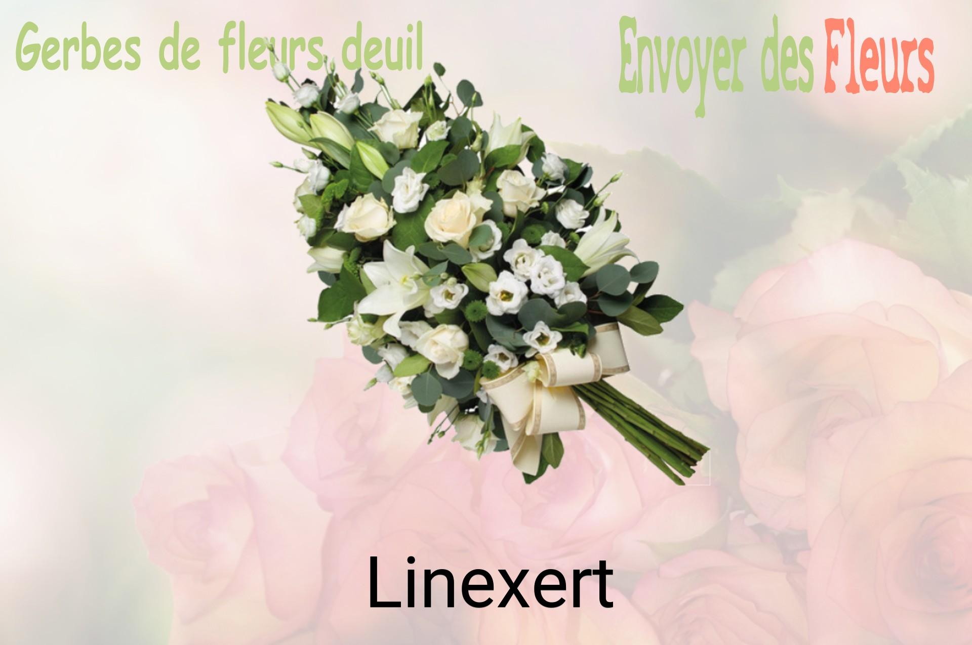 Gerbe de fleurs de deuil livrée à Linexert